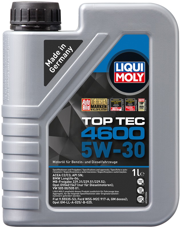 Масло моторное синтетическое Liqui Moly 8032 Top Tec 4600 5W-30, 1л