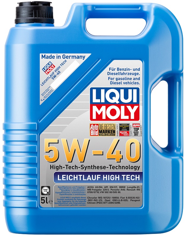 Масло моторное синтетическое Liqui Moly 8029 Leichtlauf High Tech 5W-40, 5л