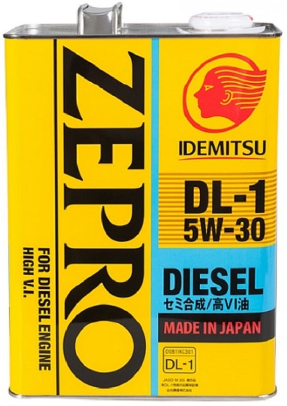 Масло моторное полусинтетическое Idemitsu 2156-004 Zepro Diesel DL-1 5W-30, 4л