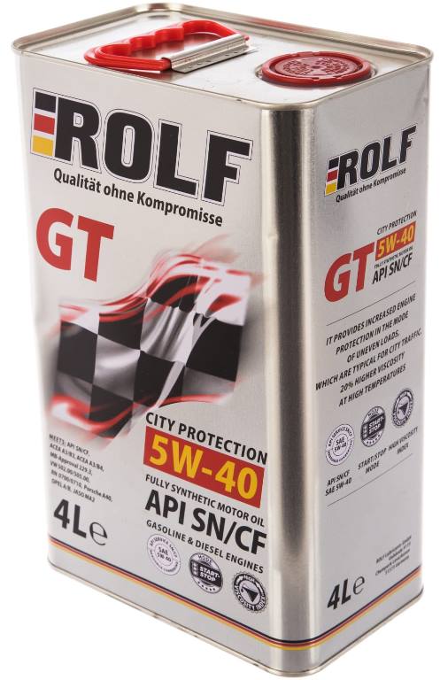 Масло моторное синтетическое Rolf 322229 GT 5W-40, 4л