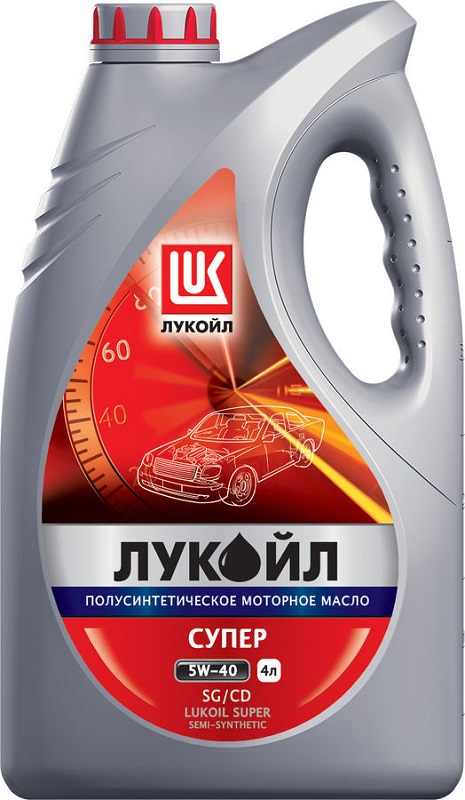 Масло моторное полусинтетическое Lukoil 19442 Супер 5W-40, 4л