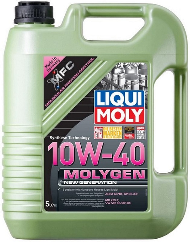 Масло моторное синтетическое Liqui Moly 39028 Molygen New Generation 10W-40, 5л