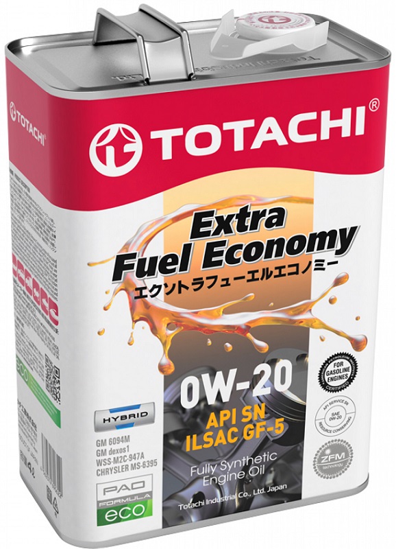 Масло моторное синтетическое Totachi 11404 Extra Fuel Economy 0W-20, 4л