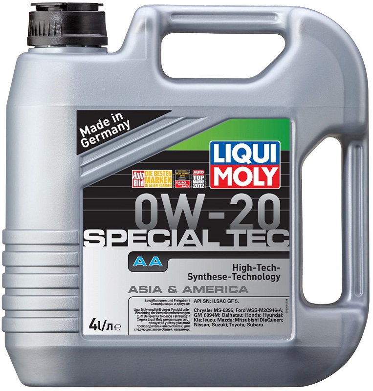 Масло моторное синтетическое Liqui Moly 8066 Special Tec AA 0W-20, 4л