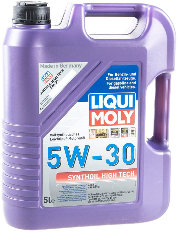 Масло моторное синтетическое Liqui Moly 9077 Synthoil High Tech 5W-30, 5л