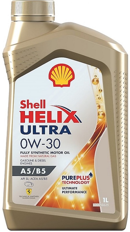 Масло моторное синтетическое Shell 550052174 Helix Ultra A5/B5 0W-30, 1л
