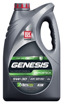 Масло моторное синтетическое Lukoil 3173877 Genesis Armortech DX1 5W-30, 4л