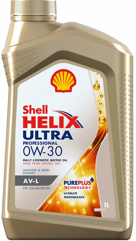 Масло моторное синтетическое Shell 550046401 Helix Ultra Pro AV-L 0W-30, 1л