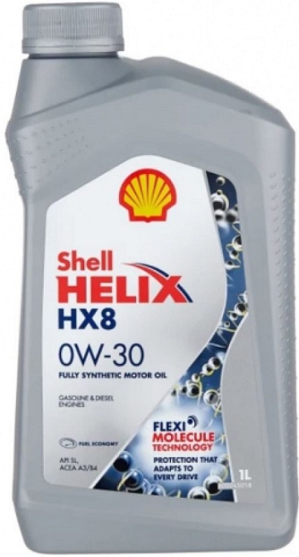 Масло моторное синтетическое Shell 550050027 Helix HX8 0W-30, 1л