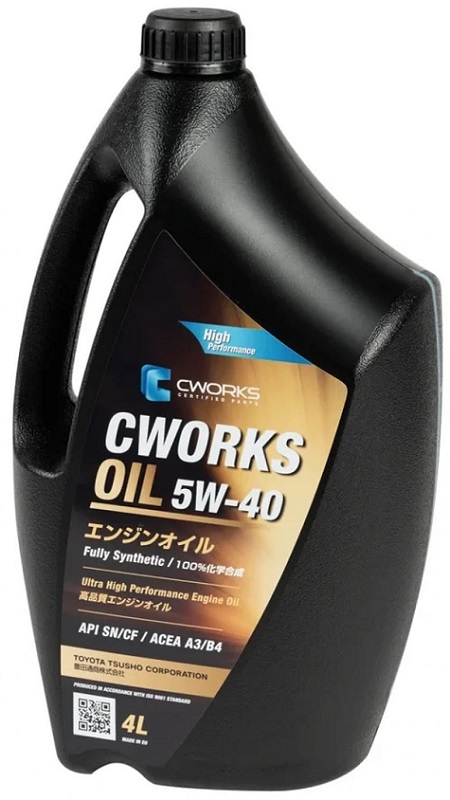 Масло моторное синтетическое CWORKS OIL A130R3004A 5W-40, 5л