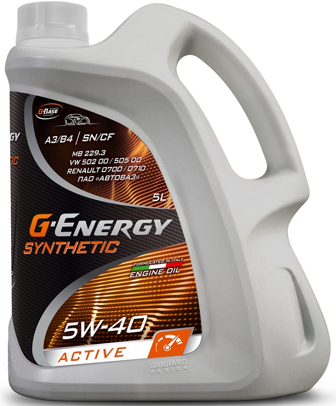 Масло моторное синтетическое G-Energy 253142411 Synthetic Active 5W-40, 5л