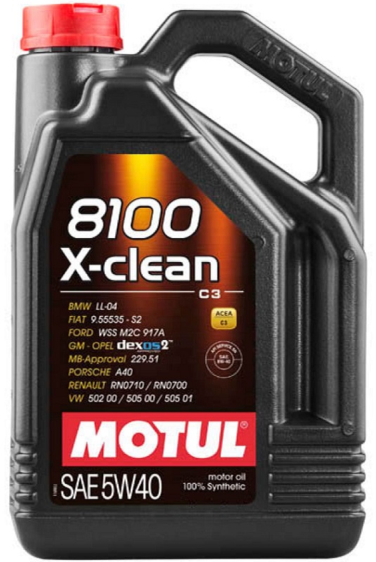 Масло моторное синтетическое Motul 104720 8100 X-Clean C3 5W-40, 4л