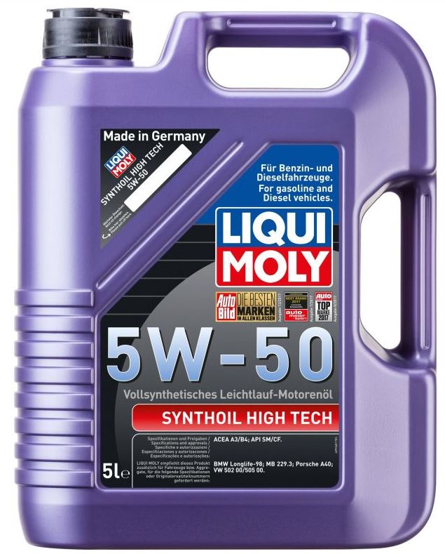 Масло моторное синтетическое Liqui Moly 9068 Synthoil High Tech 5W-50, 5л