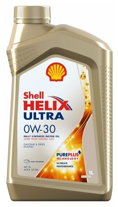 Масло моторное синтетическое Shell 550040164 Helix Ultra 0W-30, 1л