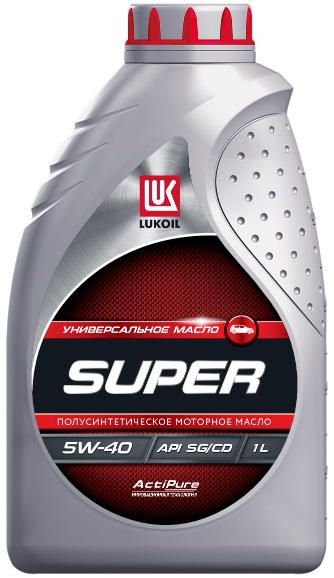 Масло моторное полусинтетическое Lukoil 19441 Супер 5W-40, 1л