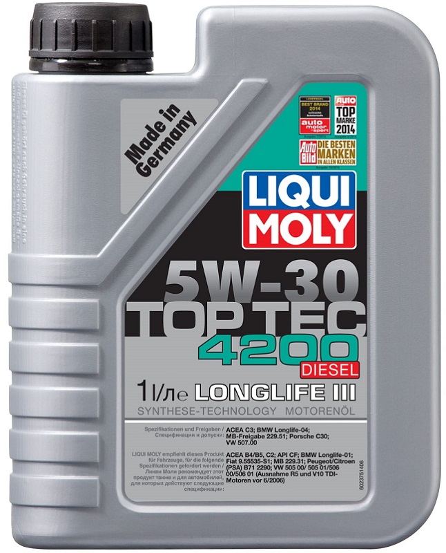 Масло моторное синтетическое Liqui Moly 2375 Top Tec Diesel 4200 5W-30, 1л