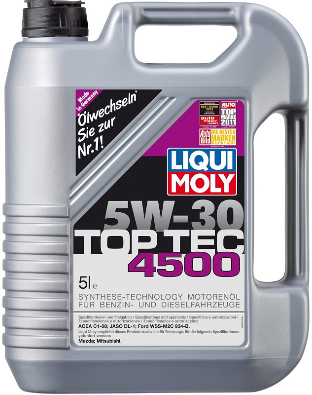 Масло моторное синтетическое Liqui Moly 2378 Top Tec 4500 5W-30, 5л