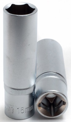 Головка торцевая Сервис Ключ 77816, глубокая, 6-гранная, 16 мм 
