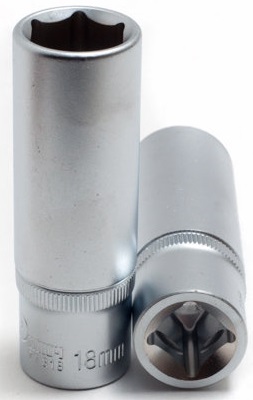Головка торцевая Сервис Ключ 77818, глубокая, 6-гранная, 18 мм