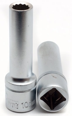 Головка торцевая Сервис Ключ 77910, глубокая, 12-гранная, 10 мм 
