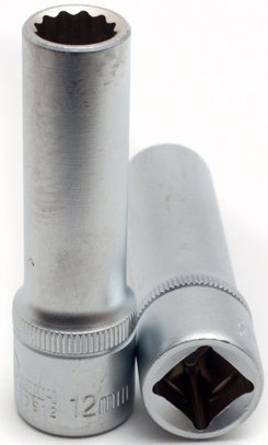 Головка торцевая Сервис Ключ 77912, глубокая, 12-гранная, 12 мм 