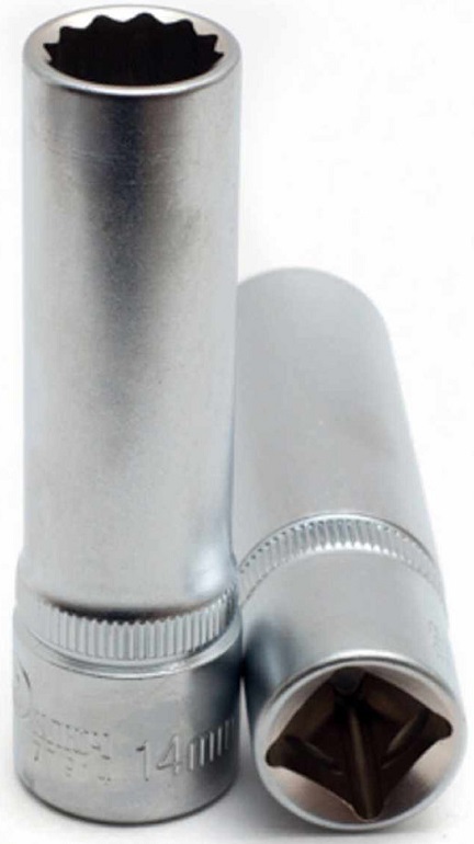 Головка торцевая Сервис Ключ 77914, глубокая, 12-гранная, 14 мм