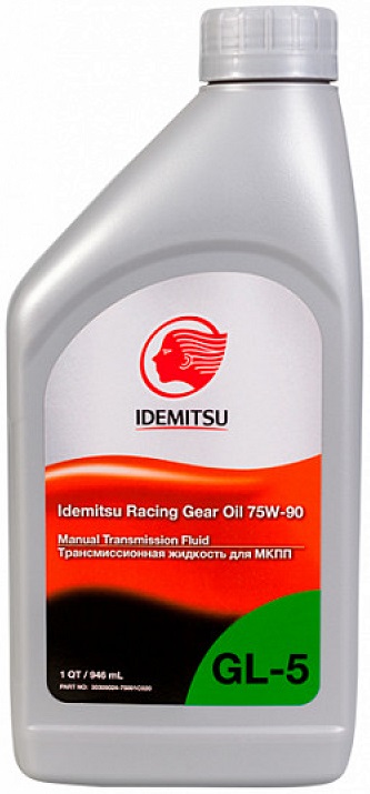 Масло трансмиссионное синтетическое Idemitsu 30305024-750 Racing Gear Oil 75W-90, 0.946л