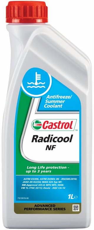 Жидкость охлаждающая Castrol 15C2AF Radicool NF, сине-зелёный, 1л