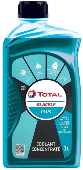 Жидкость охлаждающая Total 213785 GLACELF PLUS, светло-зелёный, 1л
