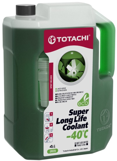 Жидкость охлаждающая Totachi 4589904520532 Super Long Life Coolant -40, зелёная, 4л