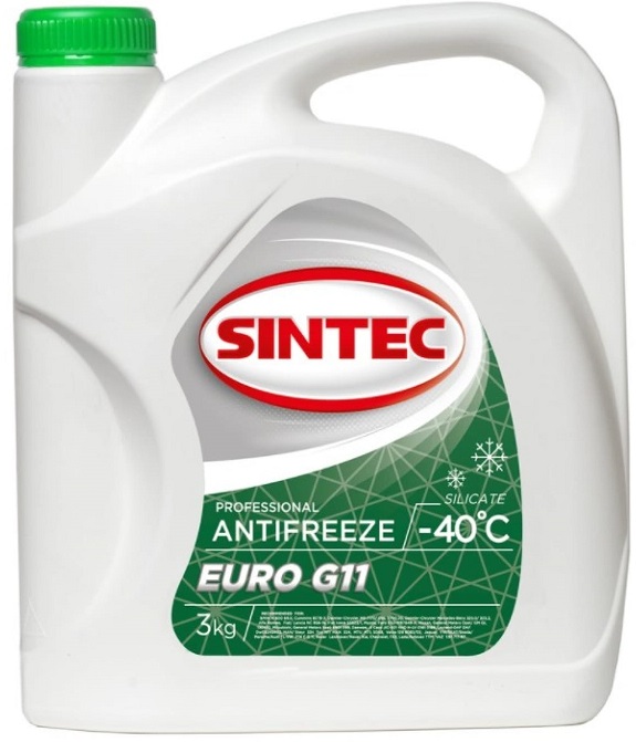 Жидкость охлаждающая Sintec 990465 EURO, зелёная, 2.7л