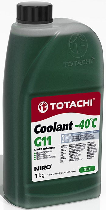 Жидкость охлаждающая Totachi 43201 NIRO Coolant Green, зелёная, 1л