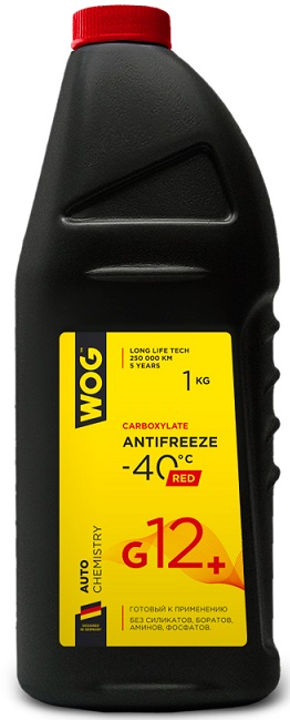 Жидкость охлаждающая WOG WGC0113 g12+, красная, 1л