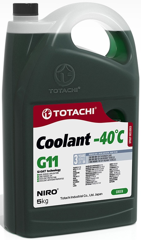 Жидкость охлаждающая Totachi 4589904526817 NIRO Coolant Green, зелёная, 5л