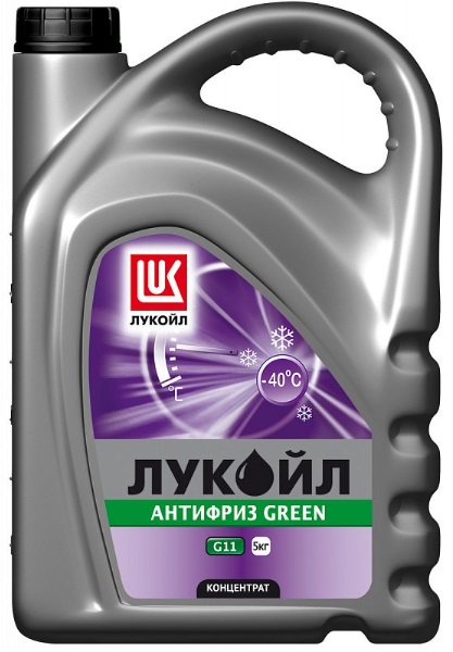 Жидкость охлаждающая Lukoil 3126867 G11 Green K, зелёная, 4.5л