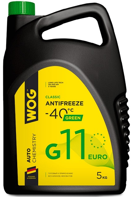 Жидкость охлаждающая WOG WGC0104 g11, зелёная, 5л