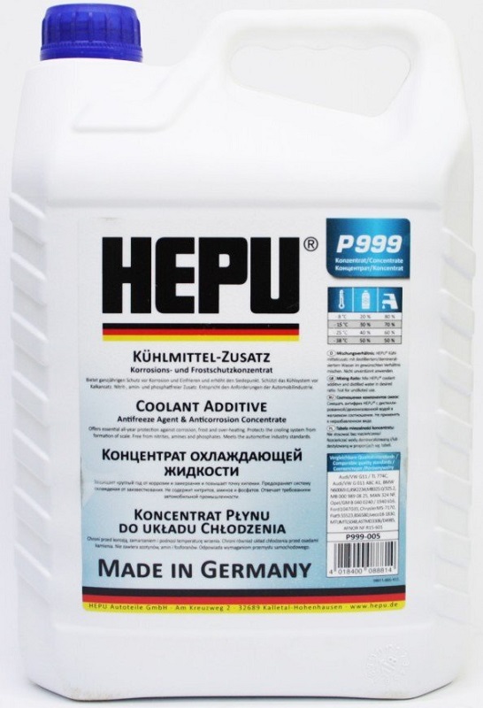 Жидкость охлаждающая Hepu P900-RM11-005 P900 RM11, синяя, 5л