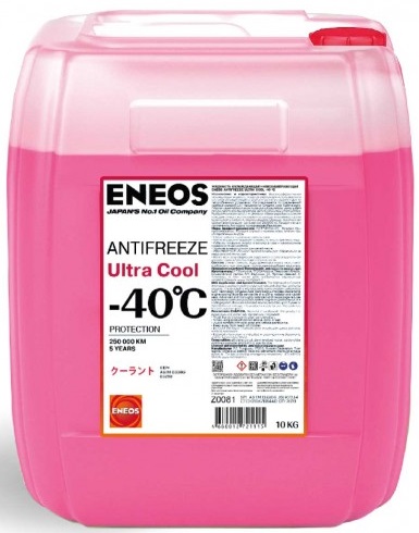Жидкость охлаждающая Eneos Z0081 Ultra Cool -40°C, розовая, 9л
