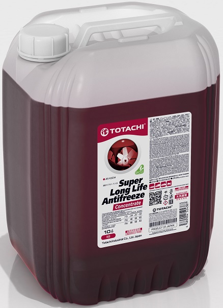 Жидкость охлаждающая Totachi 43310 SUPER LONG LIFE ANTIFREEZE Red, красная, 10л