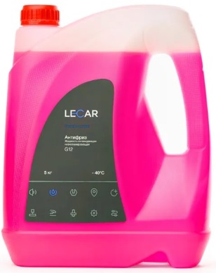 Жидкость охлаждающая Lecar LECAR000061210 G12, красная, 4.5л