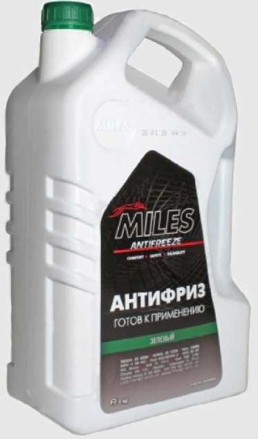 Жидкость охлаждающая Miles AFGC005 Antifreeze, зелёная, 5л