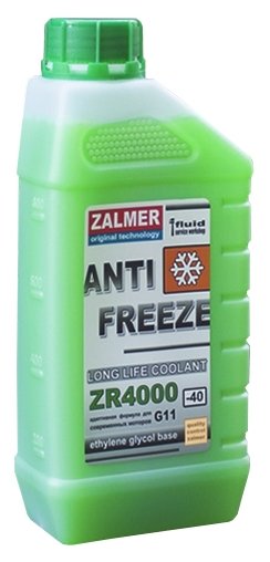 Жидкость охлаждающая ZALMER ZR40G001 Antifreeze LLC ZR 4000 G11, зелёная, 0.9л