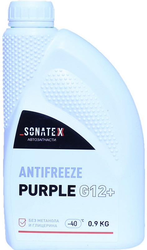 Жидкость охлаждающая Sonatex 102631 Antifreeze G12+, фиолетовая, 0.8л