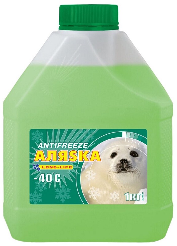 Жидкость охлаждающая Аляsка 5085 Antifreeze Long Life, зелёная, 0.9л