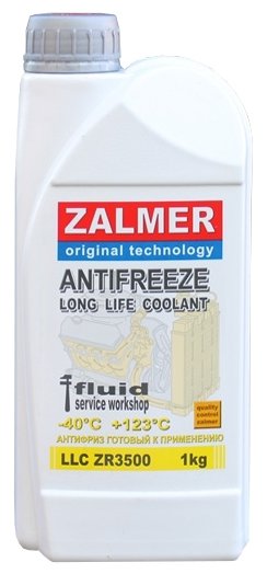 Жидкость охлаждающая ZALMER ZR35Y001 Antifreeze LLC ZR3500, жёлтая, 0.9л