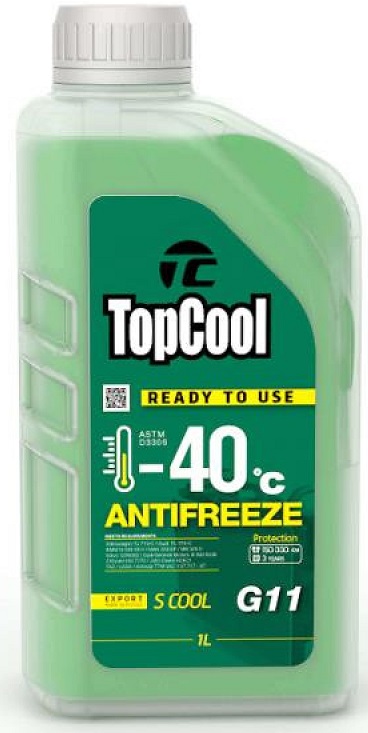 Жидкость охлаждающая TopCool Z0017 Antifreeze S cool -40, зелёная, 1л