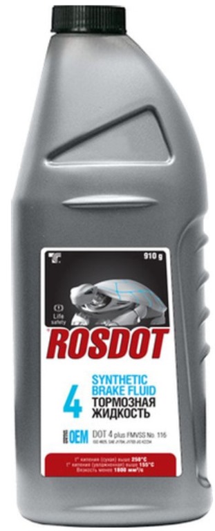 Жидкость тормозная Rosdot 430101H03 Dot 4 BRAKE FLUID, 0.91л