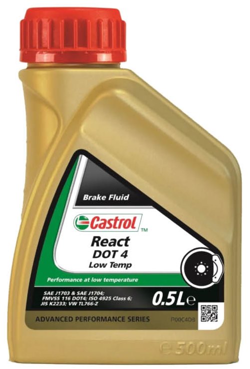 Жидкость тормозная Castrol 15CB4F Dot 4 REACT LOW TEMP, 0.5л