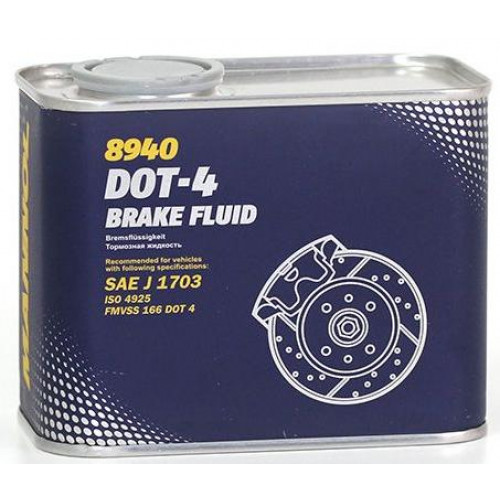 Жидкость тормозная Mannol 2000 Dot 4 BRAKE FLUID, 0.5л