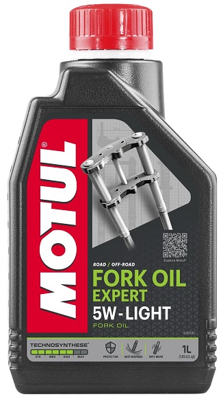 Масло для вилок и амортизаторов полусинтетическое Motul 105929 Fork Oil Expert light 5W, 1л